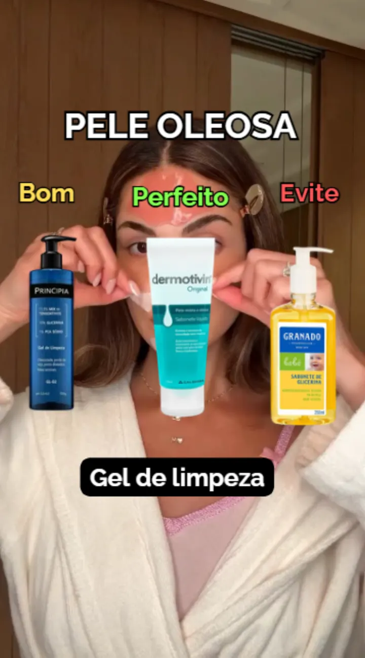 Na pele oleosa, escolher o gel de limpeza certo faz muita diferença