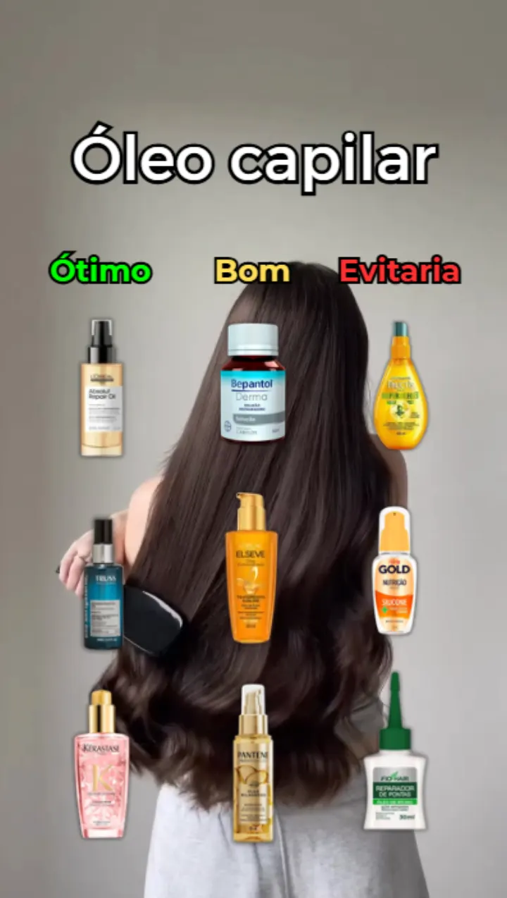 Óleo capilar pode ajudar muito no brilho, maciez e controle do frizz